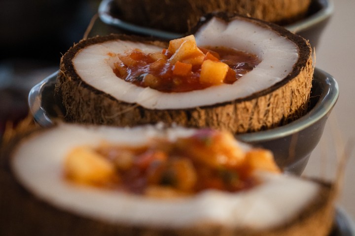 a close up of a plate of food