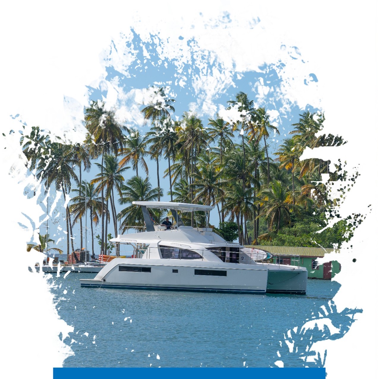 a small boat in a large body of water